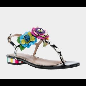 Betsey Johnson Angie t-strap patent sandal -